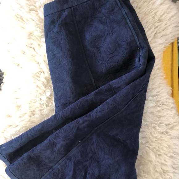 Darkest navy J. Crew midi skirt with bell flare - Picture 1 of 9